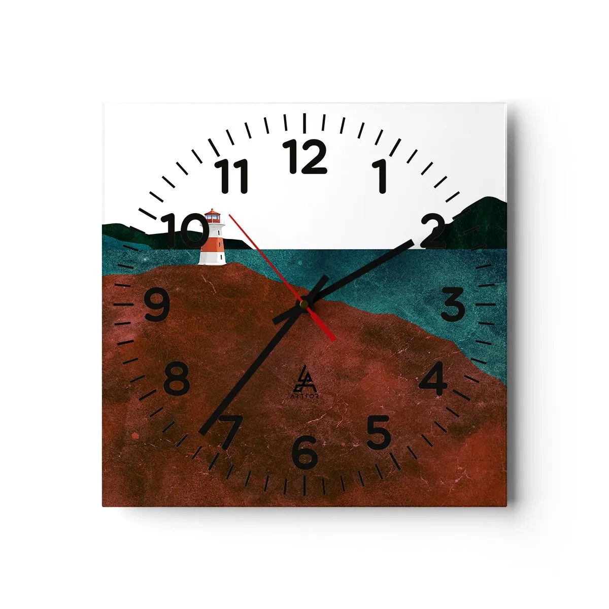 Wandklok - Klok - Starend naar de zee - 40x40 cm