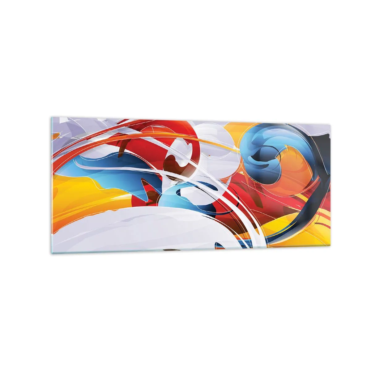 Schilderen op glas - De dans van de elementen - 120x50 cm