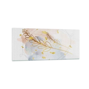 Schilderen op glas - Gouden explosie - 120x50 cm