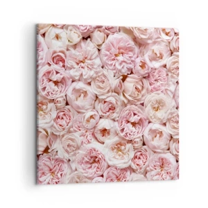 Schilderen op canvas - Een bed van rozen - 50x50 cm