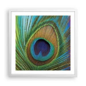 Poster in een witte lijst - Oog in oog - 50x50 cm