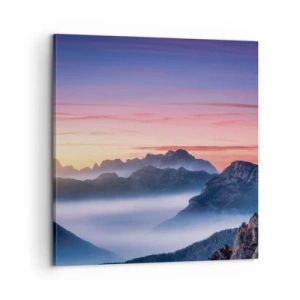 Schilderen op canvas - Over de valleien - 60x60 cm