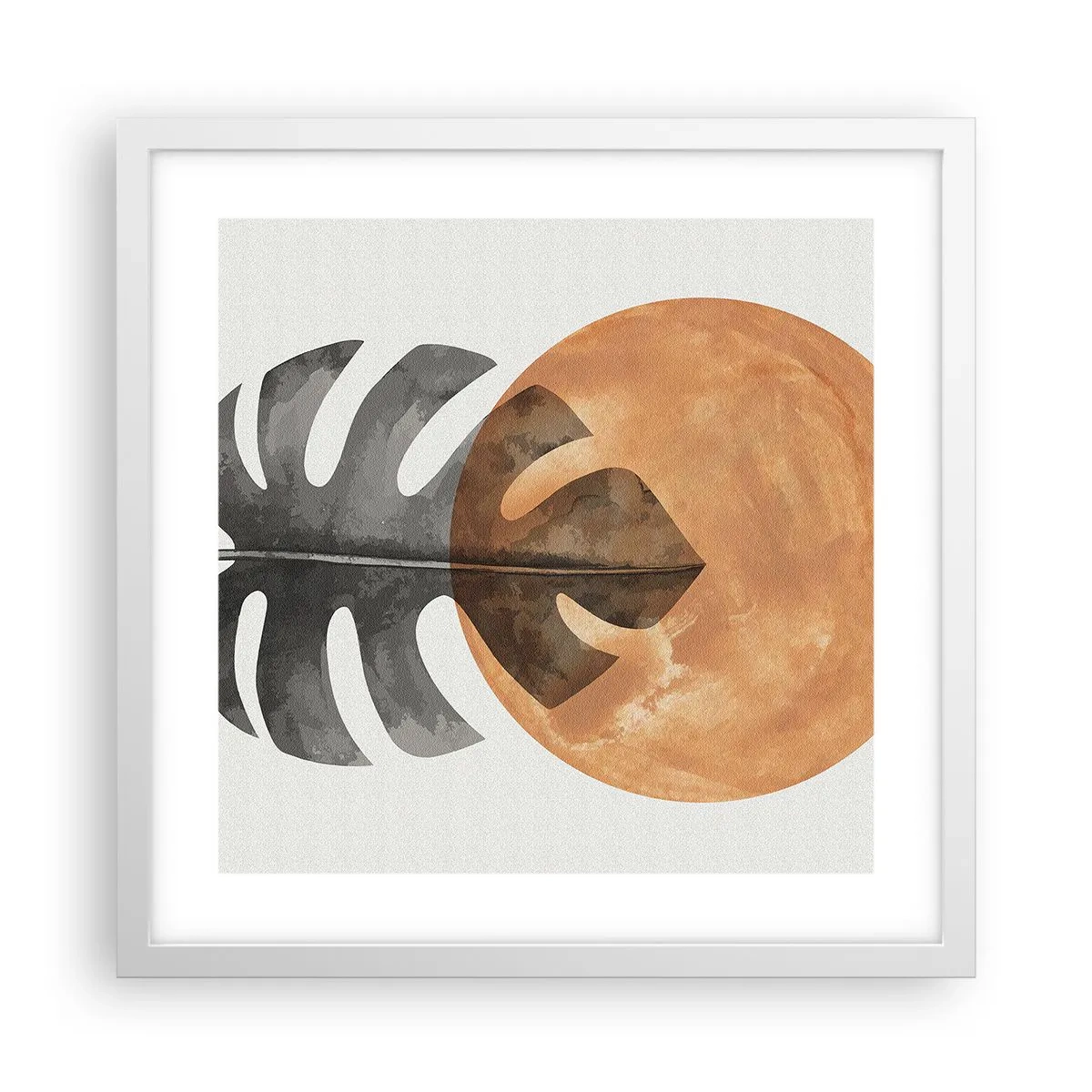 Poster in een witte lijst - Altijd de zon - 40x40 cm