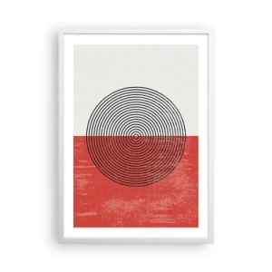 Poster in een witte lijst - Op de kop geslagen - 50x70 cm