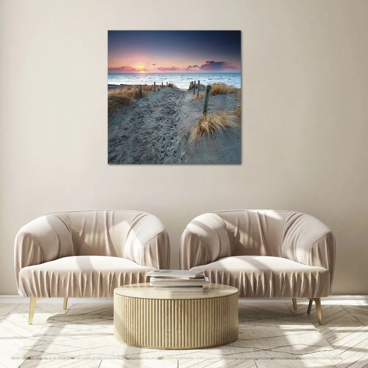 Schilderen op glas - Je liet een regenboog van licht stralend... - 60x60 cm