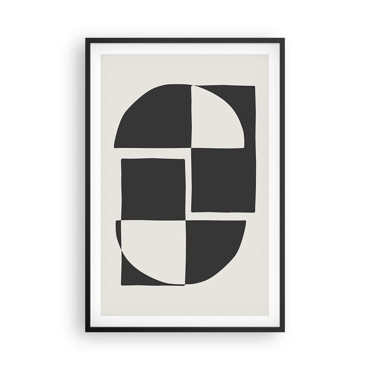 Poster in een zwarte lijst - Antithese - synthese - 61x91 cm