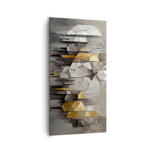 Schilderen op canvas - Compositie van ijs en licht - 65x120 cm
