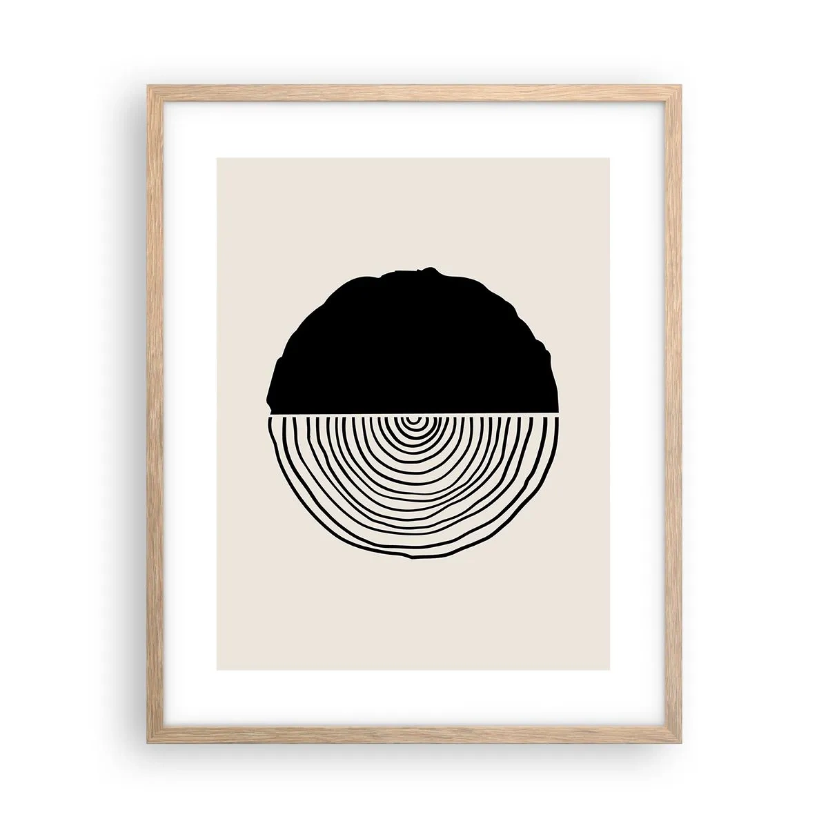 Een poster in een licht eiken lijst - Half om half - 40x50 cm