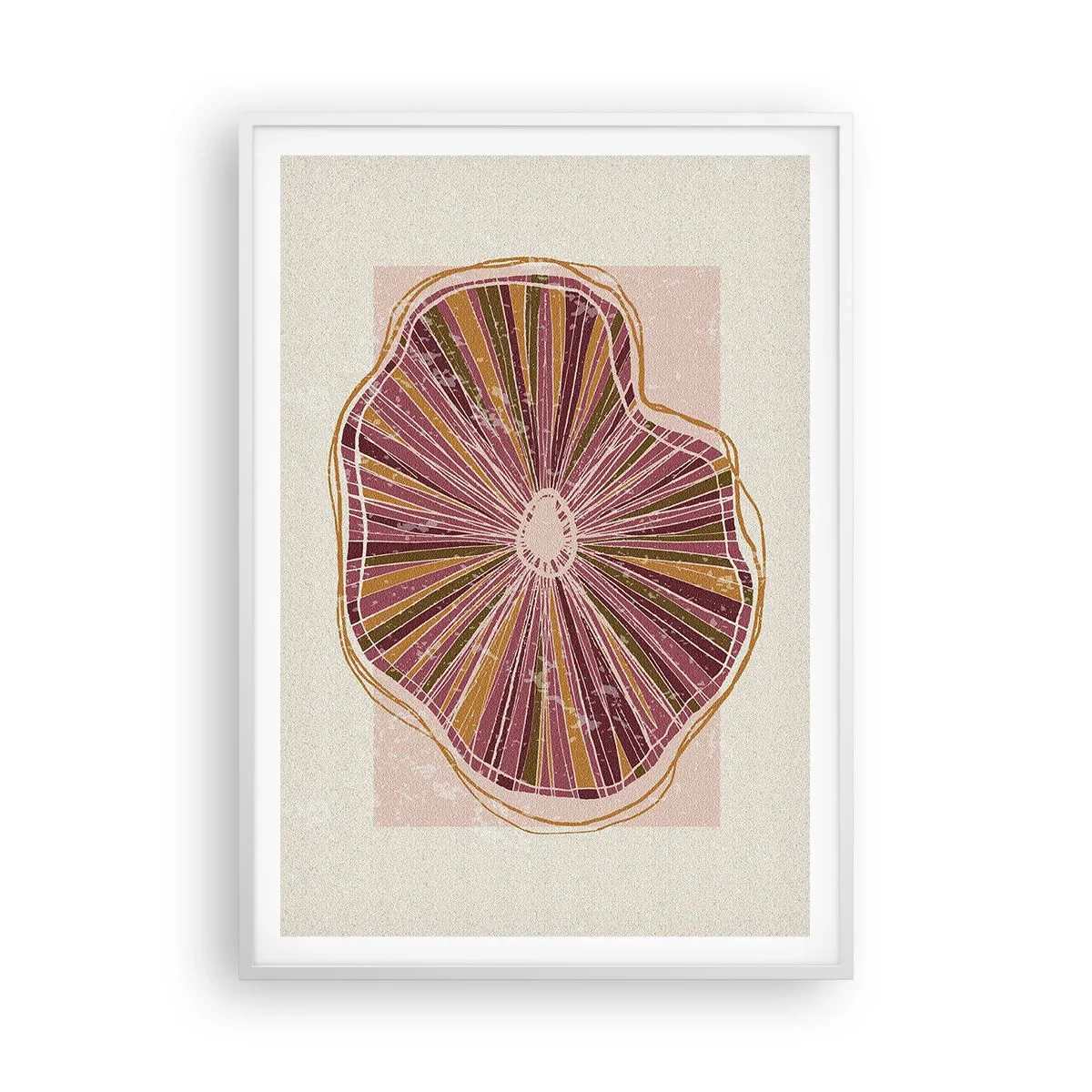 Poster in een witte lijst - Stralende abstractie - 70x100 cm