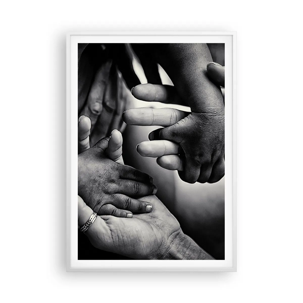 Poster in een witte lijst - Om mens te zijn - 70x100 cm