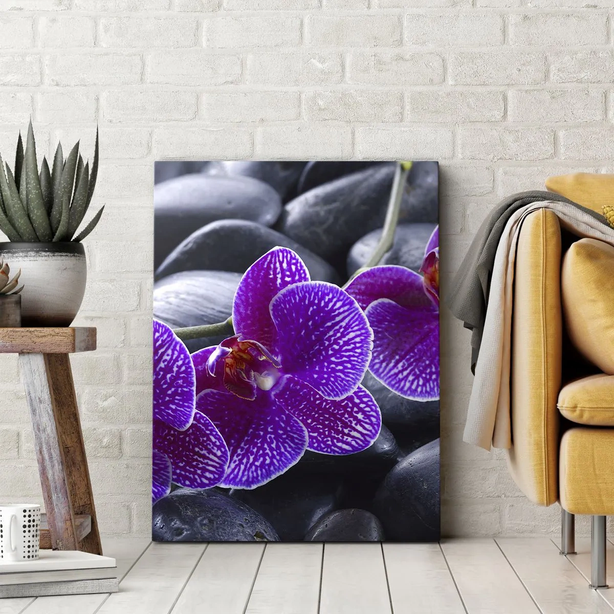 Schilderen op canvas - De stenen gloeiden van verrukking - 50x70 cm