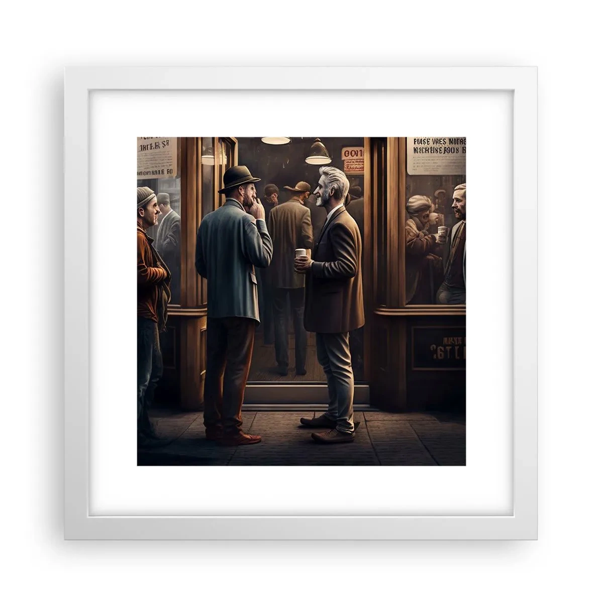 Poster in een witte lijst - Een goed moment van de dag - 30x30 cm