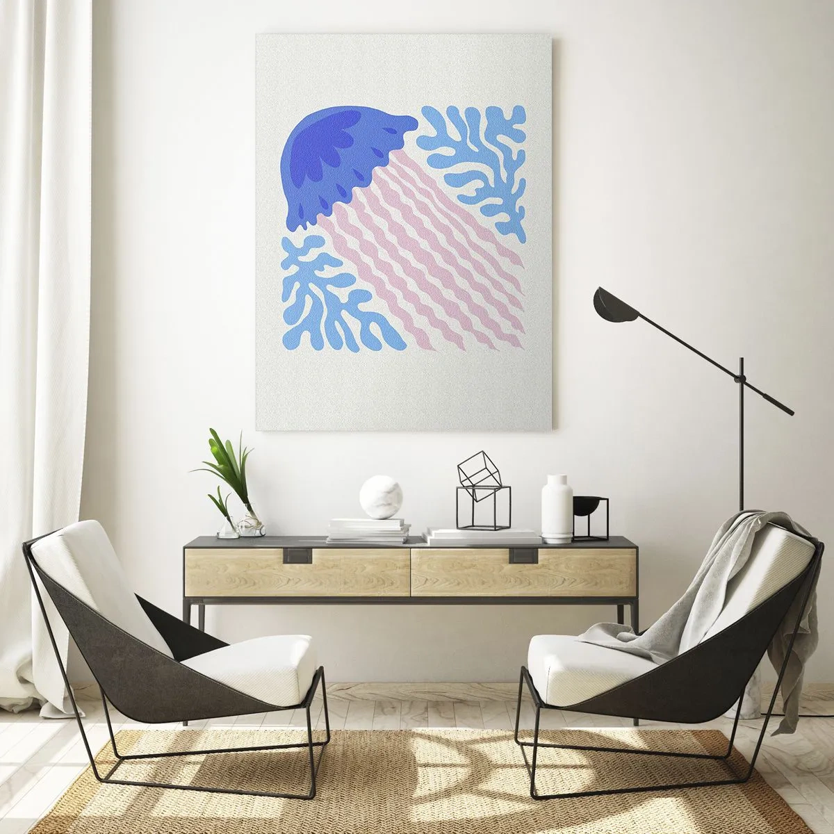 Schilderen op glas - Als uit een andere wereld - 80x120 cm