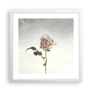 Poster in een witte lijst - Begroeting van de lente - 40x40 cm