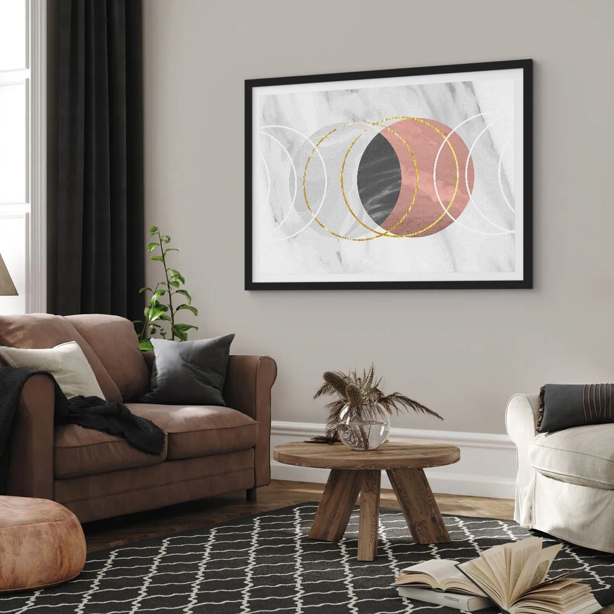 Poster in een zwarte lijst - Muziek van de sferen - 91x61 cm