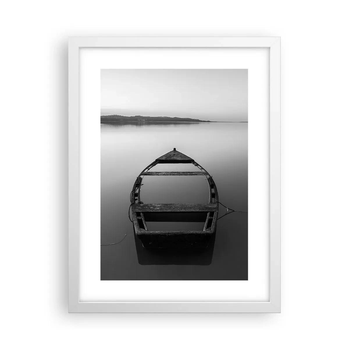 Poster in een witte lijst - Verlangen en melancholie - 30x40 cm