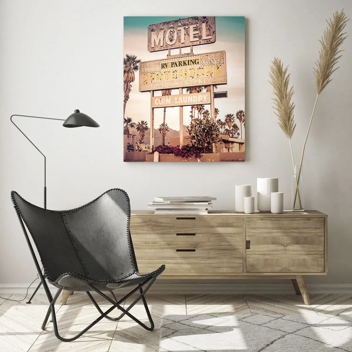 Schilderen op glas - Hier staat de tijd stil - 50x70 cm
