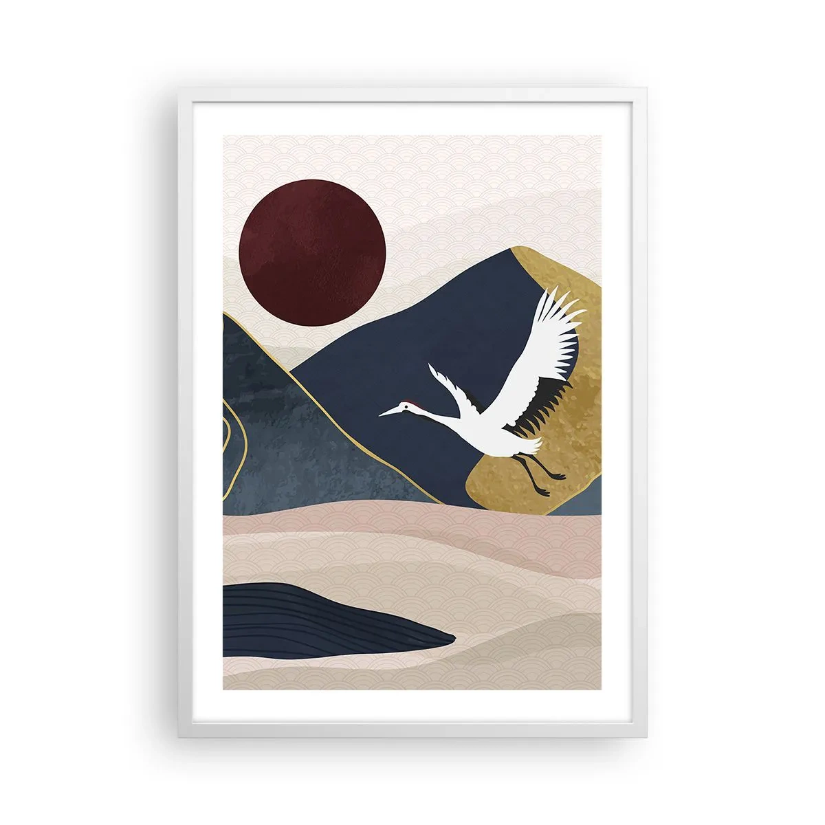 Poster in een witte lijst - Het is weer een dag GEGAAN - 50x70 cm