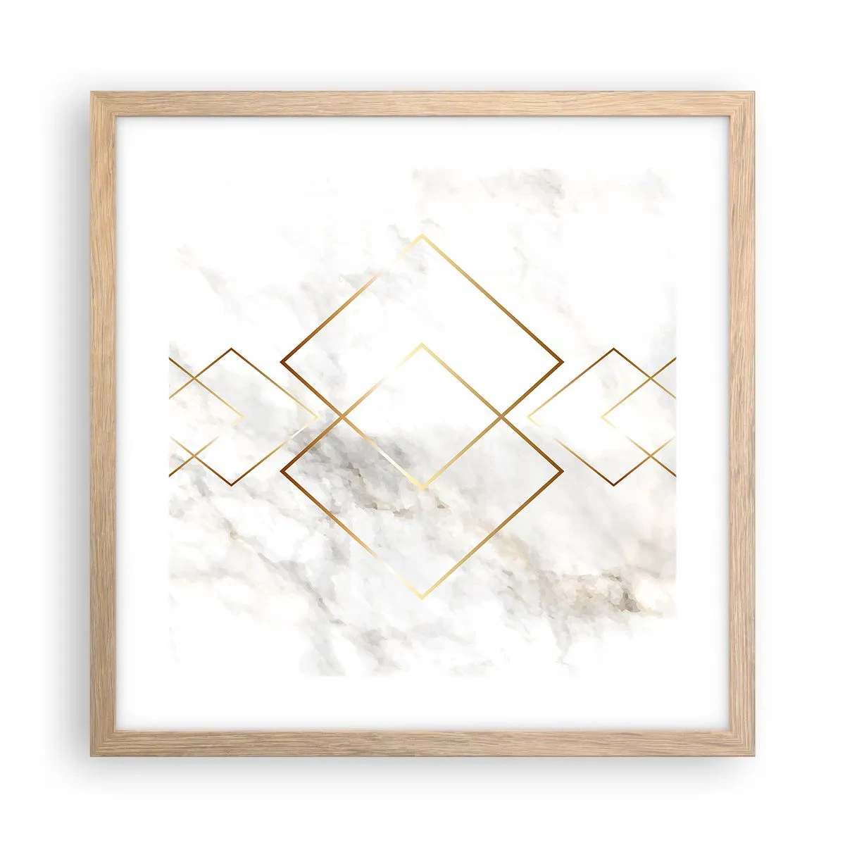 Een poster in een licht eiken lijst - Een uitzicht tot in het oneindige - 40x40 cm