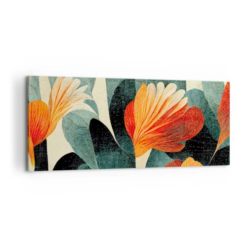 Schilderen op canvas - De hitte van de tropen en de koelte van het groen - 100x40 cm