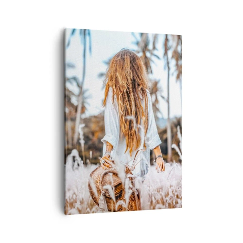 Schilderen op canvas - Geboren uit graspluis - 50x70 cm