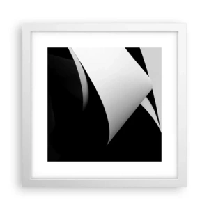 Poster in een witte lijst - Lichtvlakken uit de diepten van de schaduw - 30x30 cm