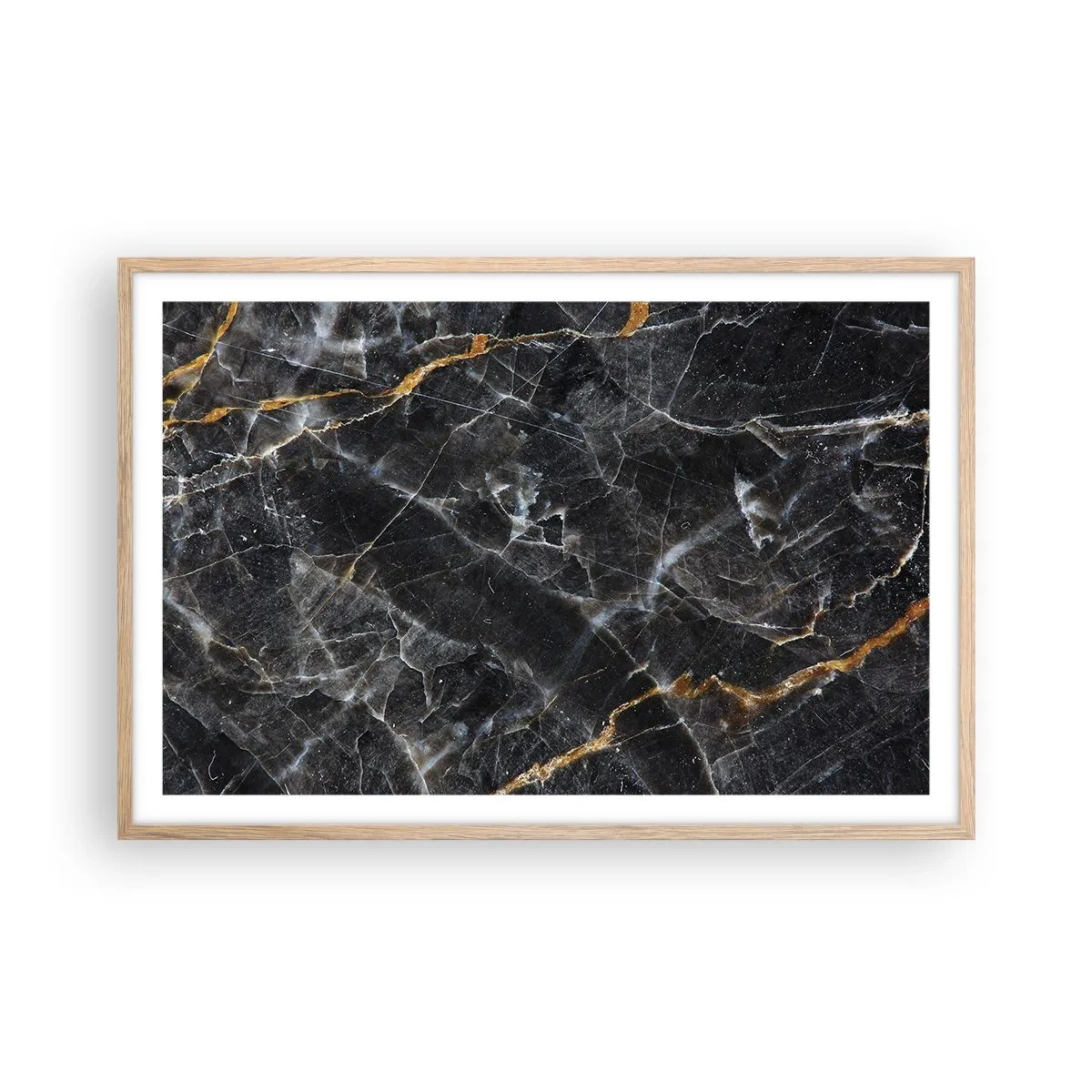 Een poster in een licht eiken lijst - Het innerlijke leven van de steen - 91x61 cm