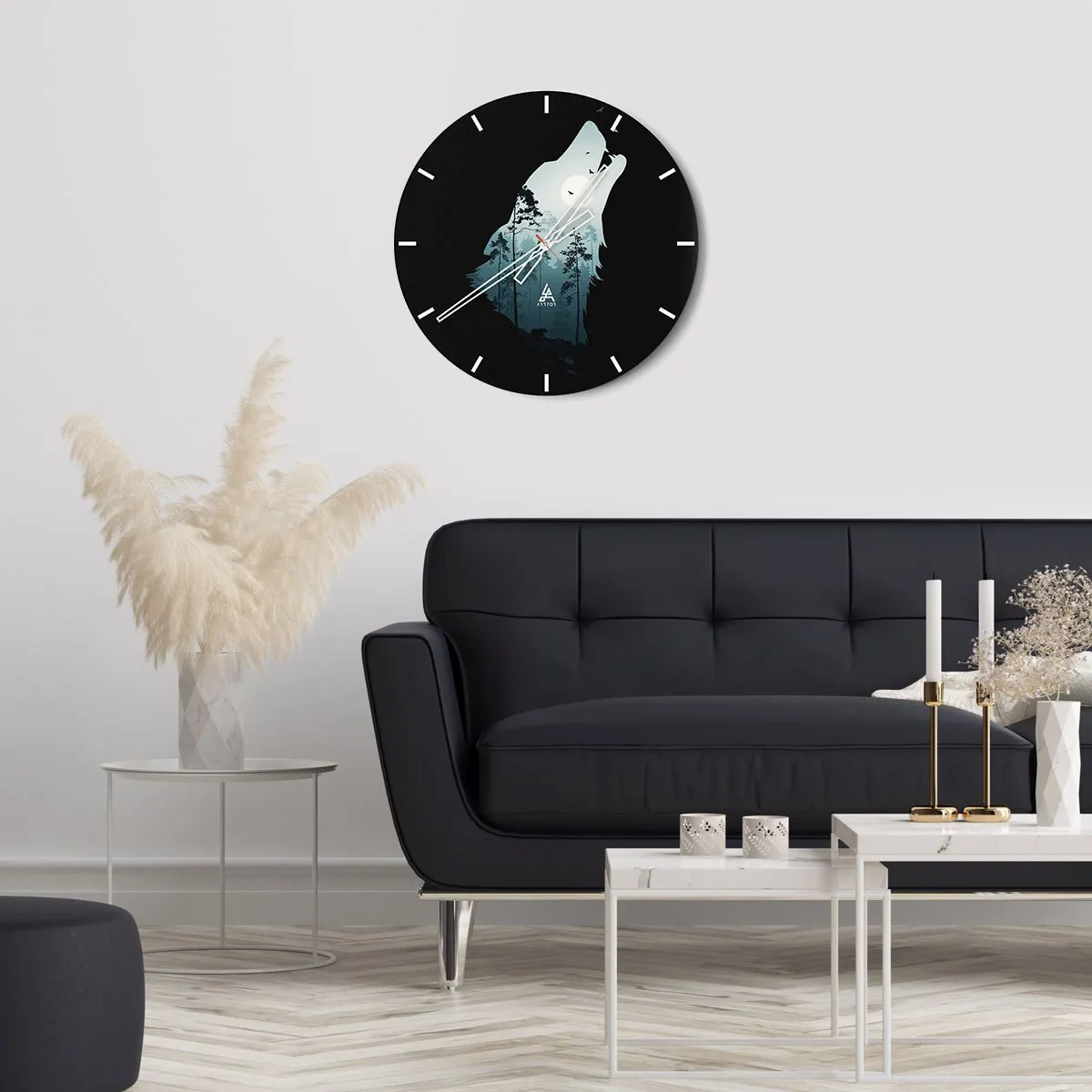 Wandklok - Klok - De stem van de bosnacht - 30x30 cm