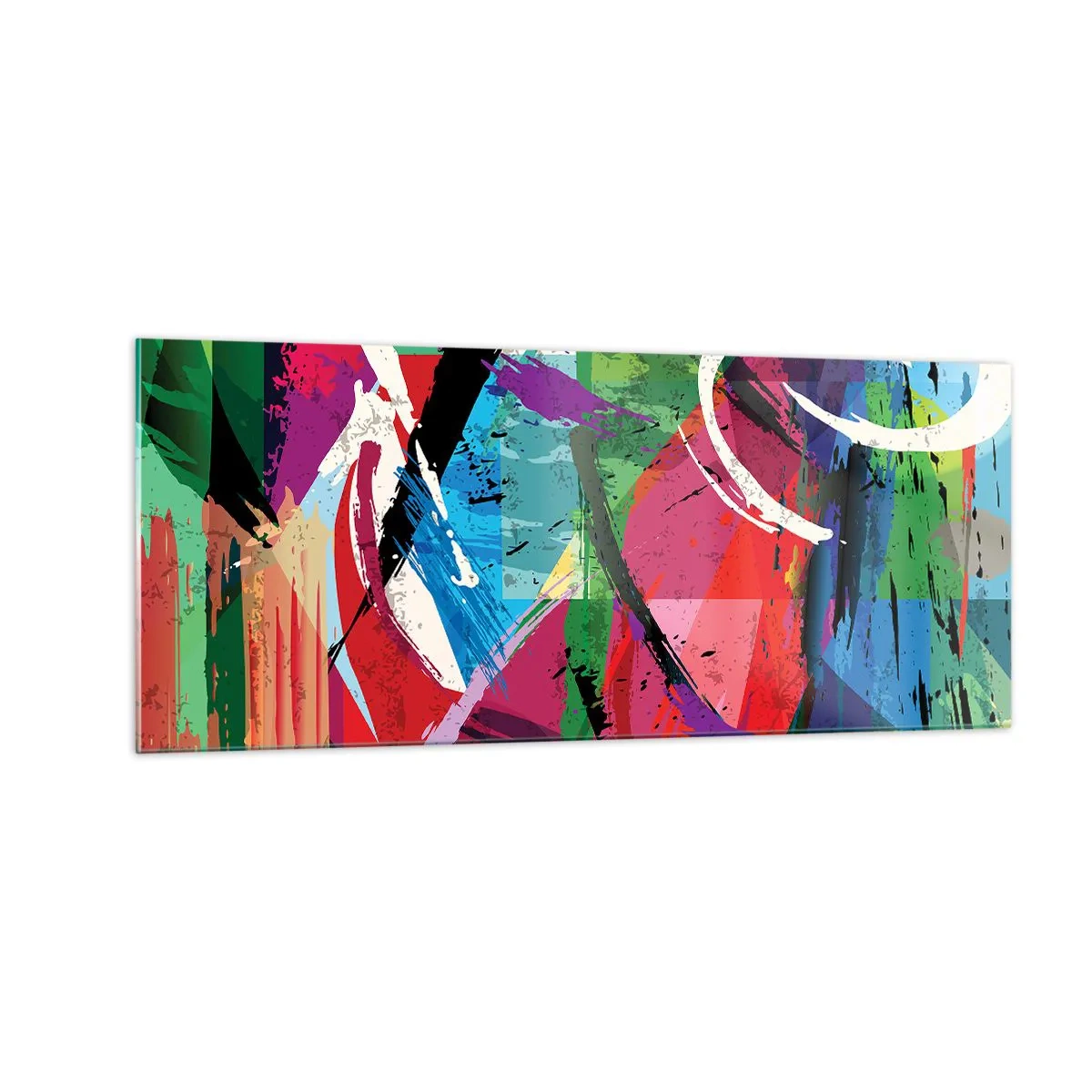 Schilderen op glas - Snel, levendig en opzwepend - 100x40 cm