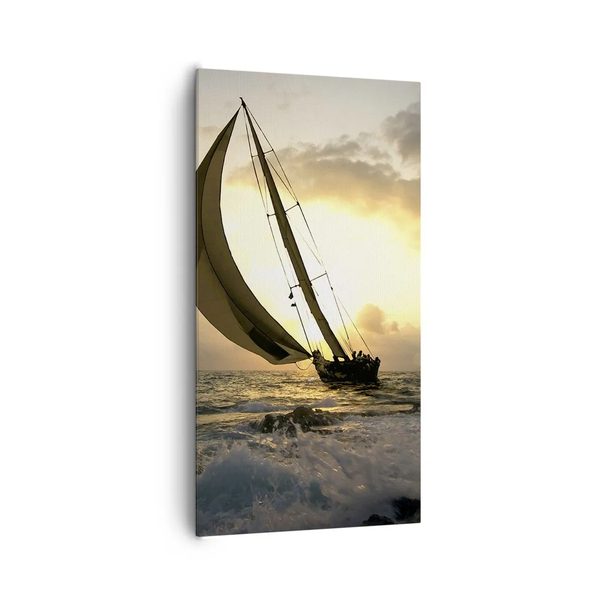 Schilderen op canvas - Met de wind en tegen de wind - 65x120 cm