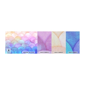 Fotobehang Monster Premium Sand - Parel schaal - Pastel, Bubbels, Schubben - 100x30 cm