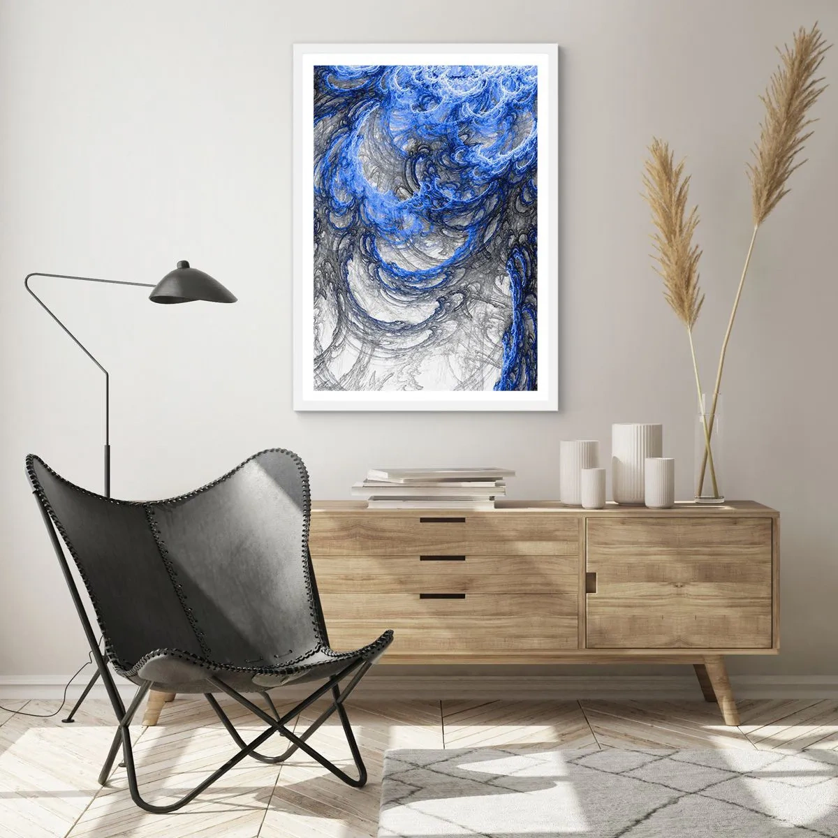 Poster in een witte lijst - De geboorte van een golf - 40x50 cm