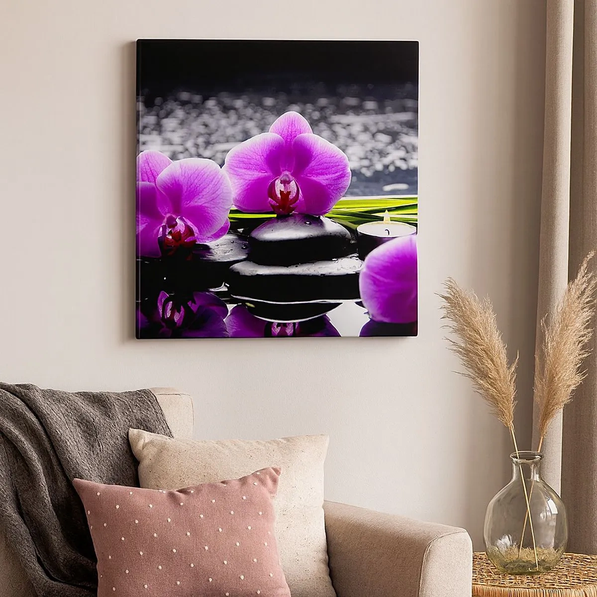 Schilderen op canvas - Verdrinken in rust en stilte - 30x30 cm