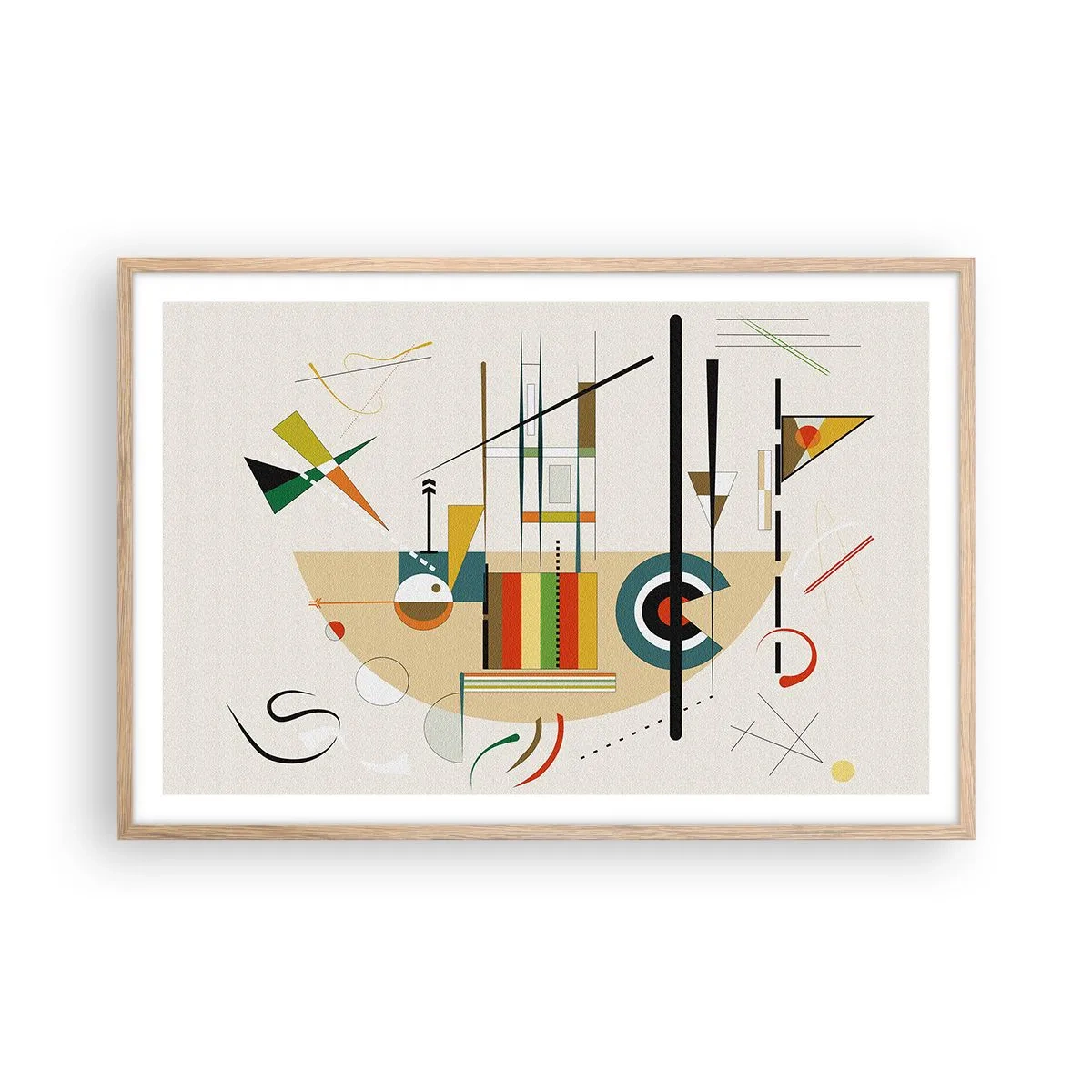 Een poster in een licht eiken lijst - En de wereld lacht - 91x61 cm