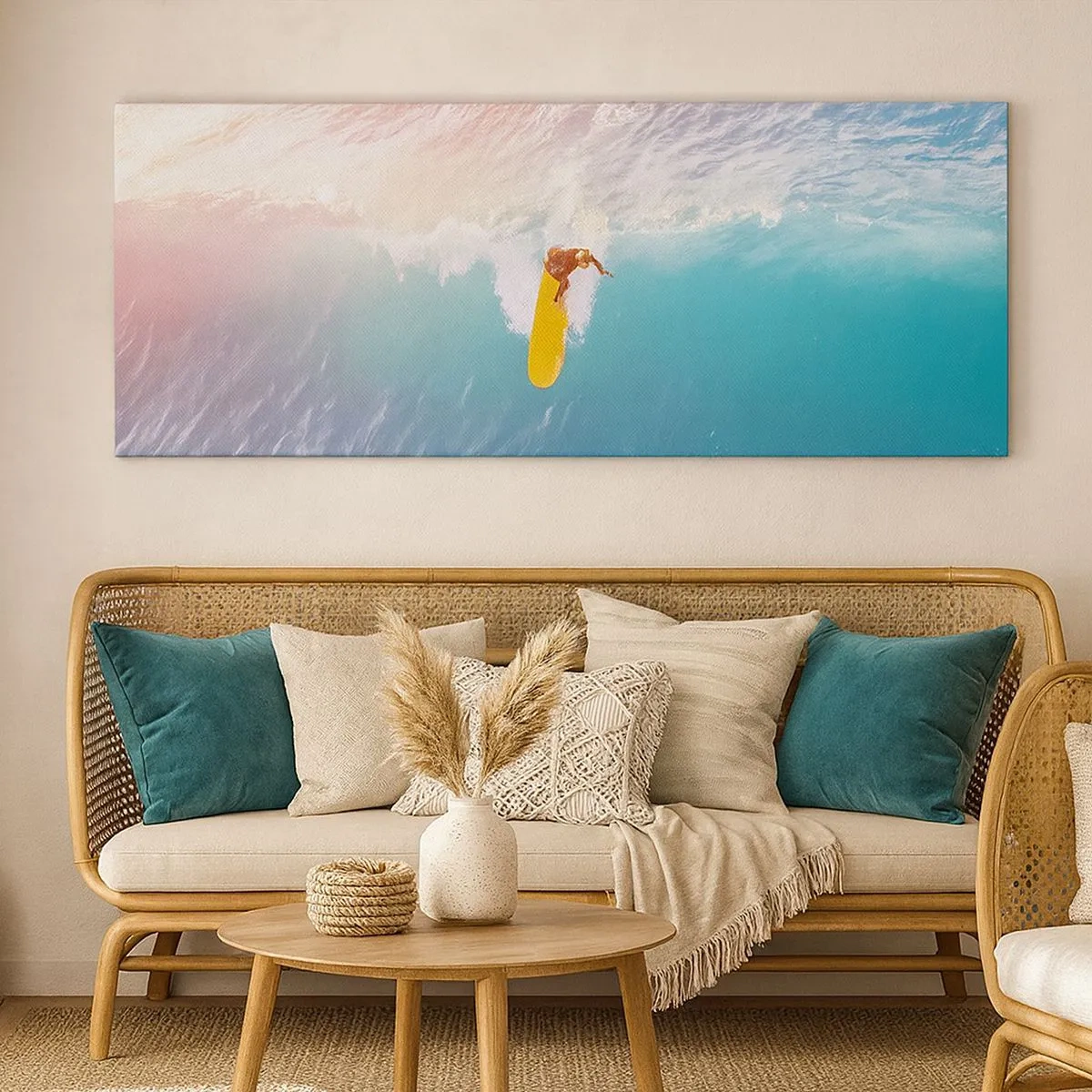 Schilderen op canvas - De oceaanruiter - 100x40 cm
