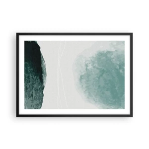 Poster in een zwarte lijst - Ontmoeting met de mist - 70x50 cm