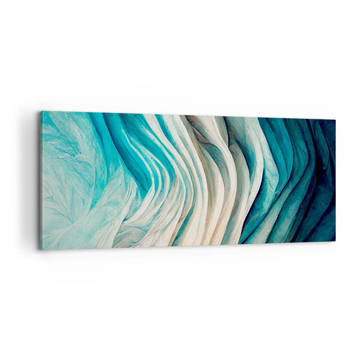 Schilderen op canvas - Blauwe onverzadigbaarheid - 100x40 cm