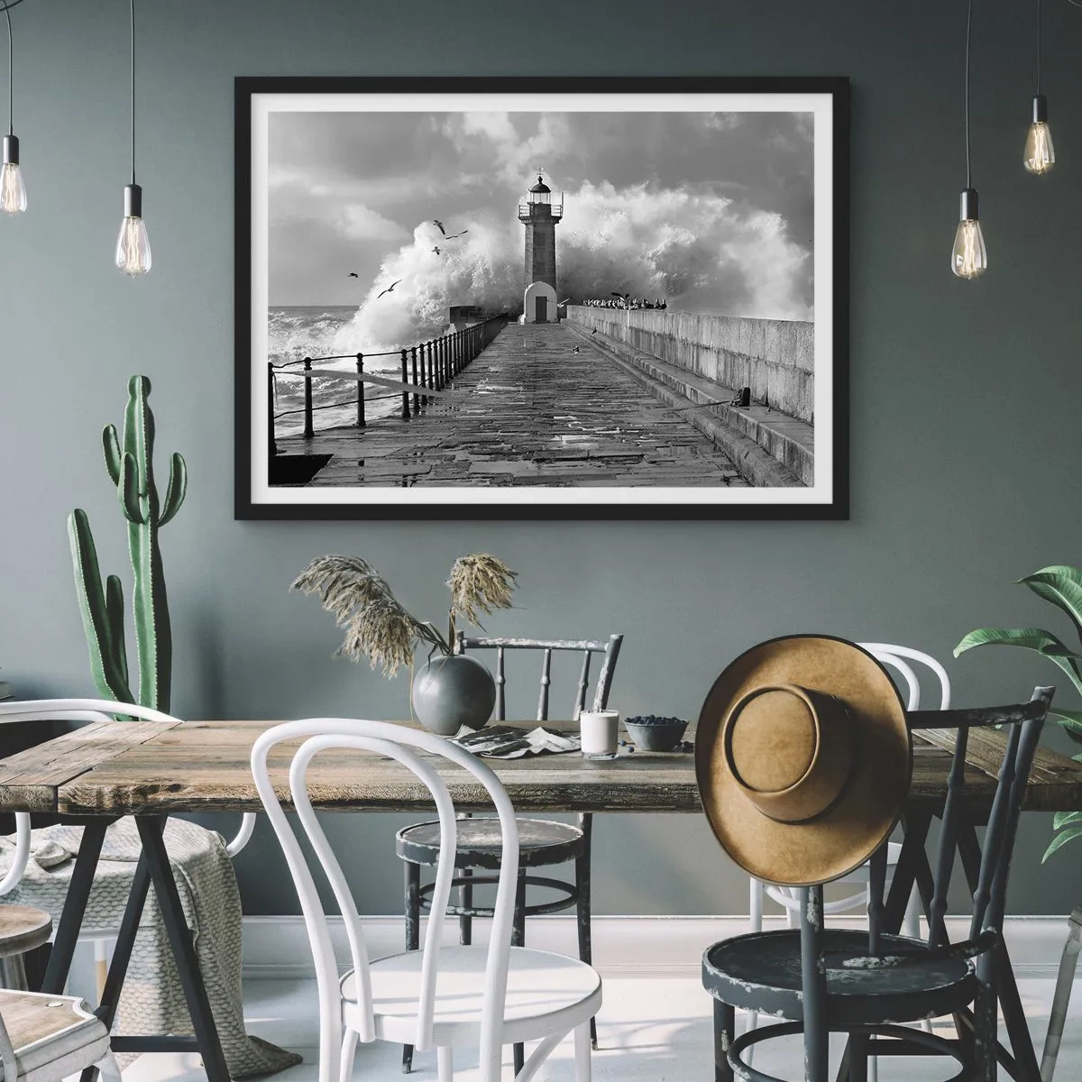 Poster in een zwarte lijst - Onbevreesd - 100x70 cm