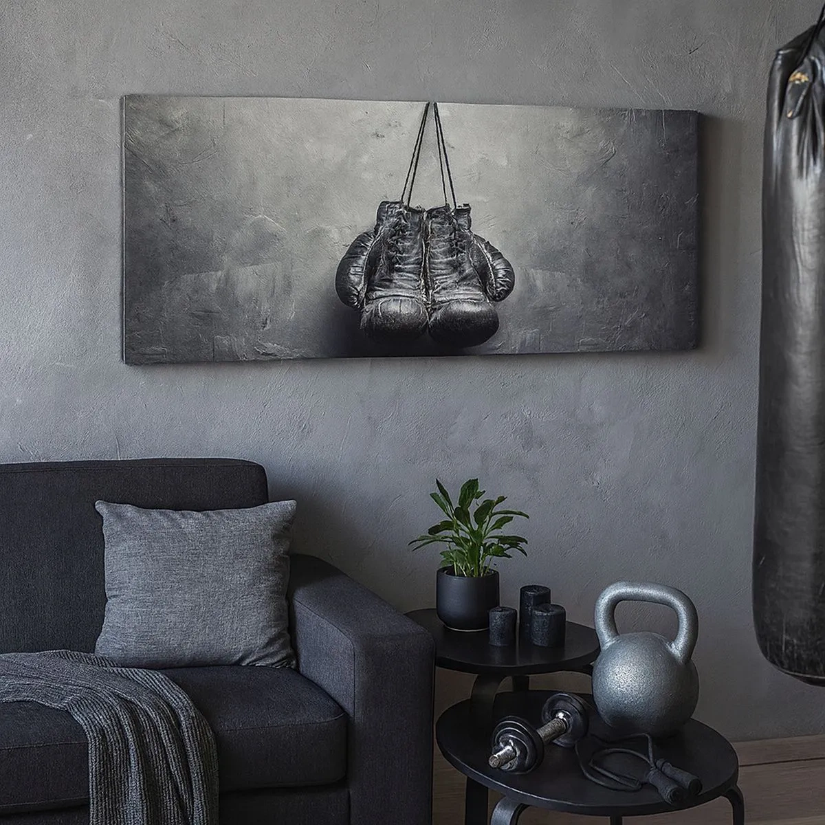 Schilderen op canvas - Tijd van strijd en Tijd van vrede - 100x40 cm