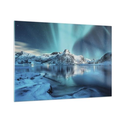 Schilderen op glas - lichtnacht - 100x70 cm
