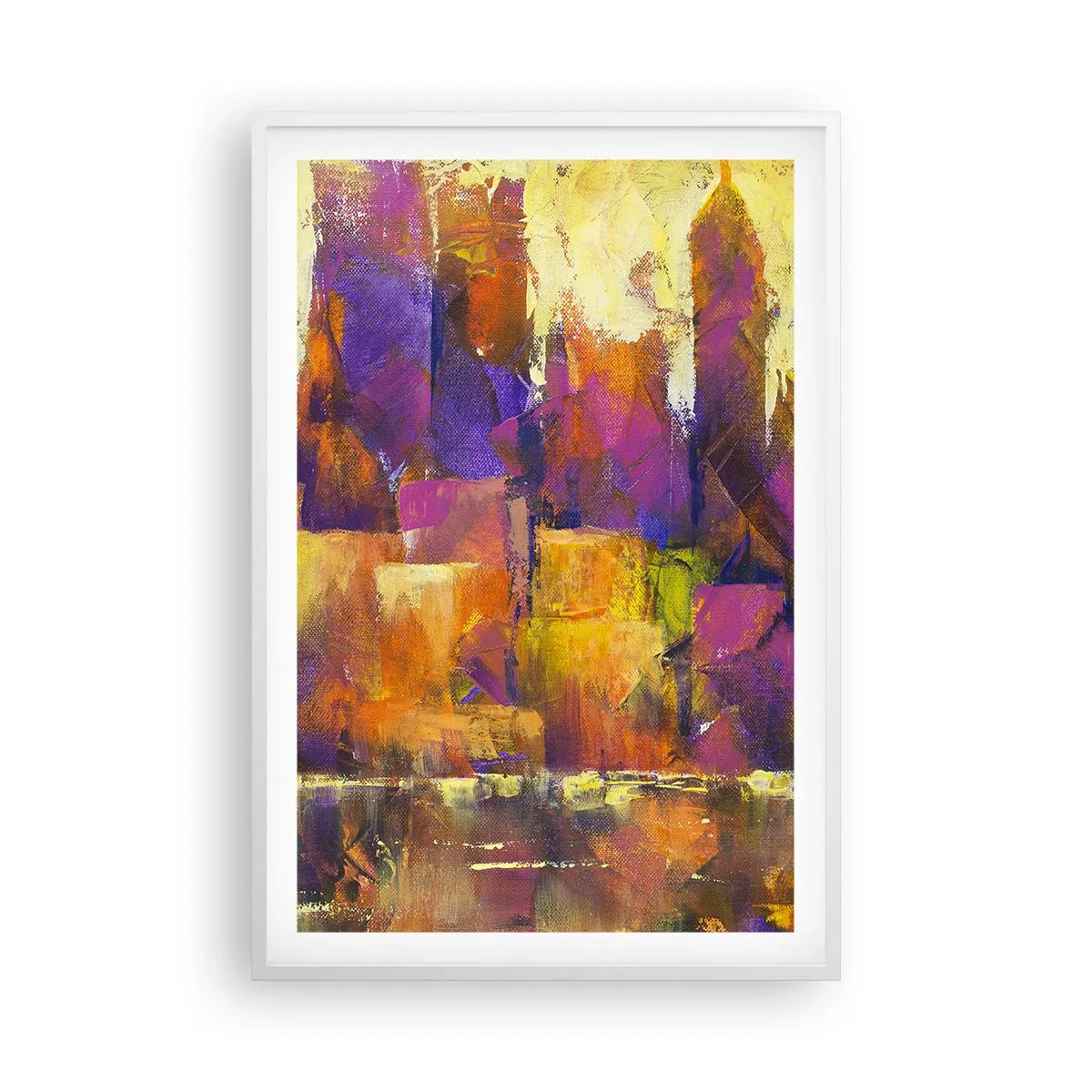 Poster in een witte lijst - Metropolitan compositie - 61x91 cm