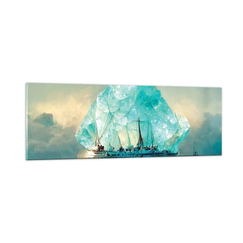 Schilderen op glas - Arctische diamant - 90x30 cm