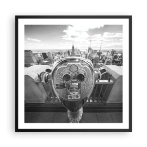 Poster in een zwarte lijst - Stad boven de steden - 60x60 cm
