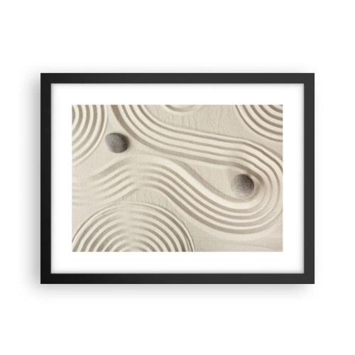 Poster in een zwarte lijst - Een vleugje warmte - 40x30 cm