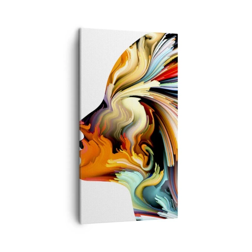 Schilderen op canvas - Een explosie van verbeelding - 45x80 cm