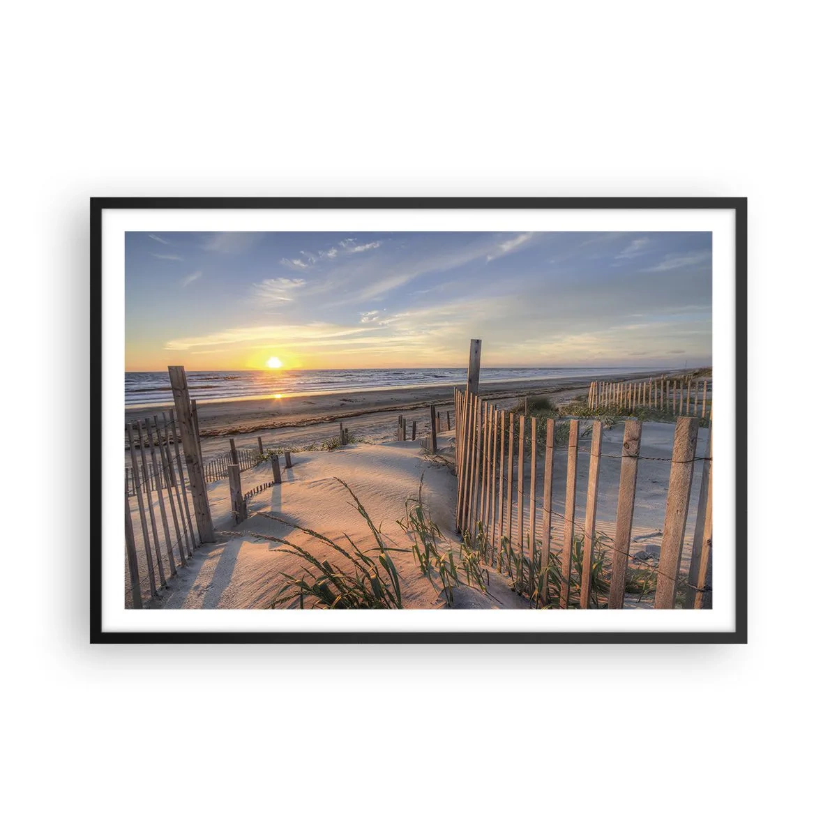 Poster in een zwarte lijst - Glans en schaduw van de wind - 91x61 cm