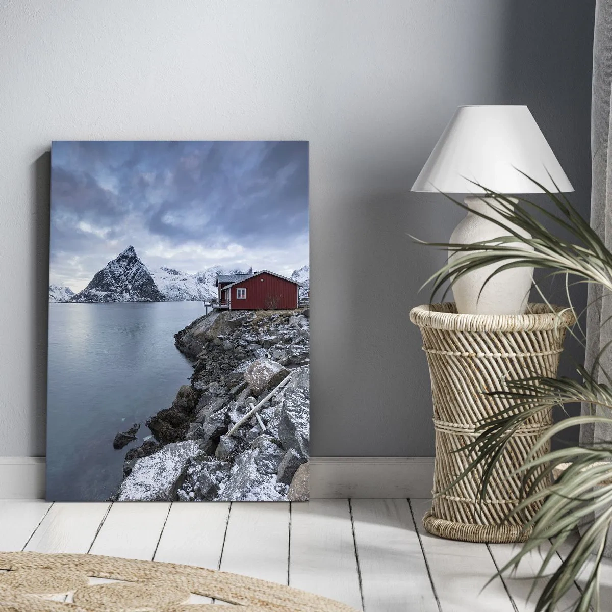 Schilderen op canvas - Scandinavisch toevluchtsoord - 55x100 cm