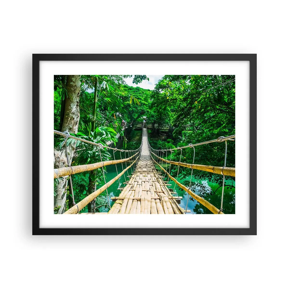 Poster in een zwarte lijst - Apenbrug over de green - 50x40 cm