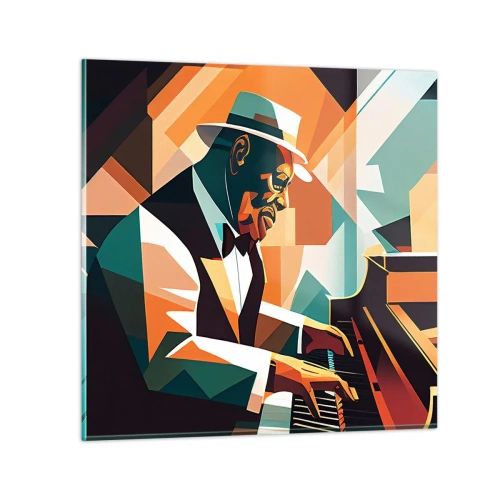 Schilderen op glas - Al die jazz - 50x50 cm