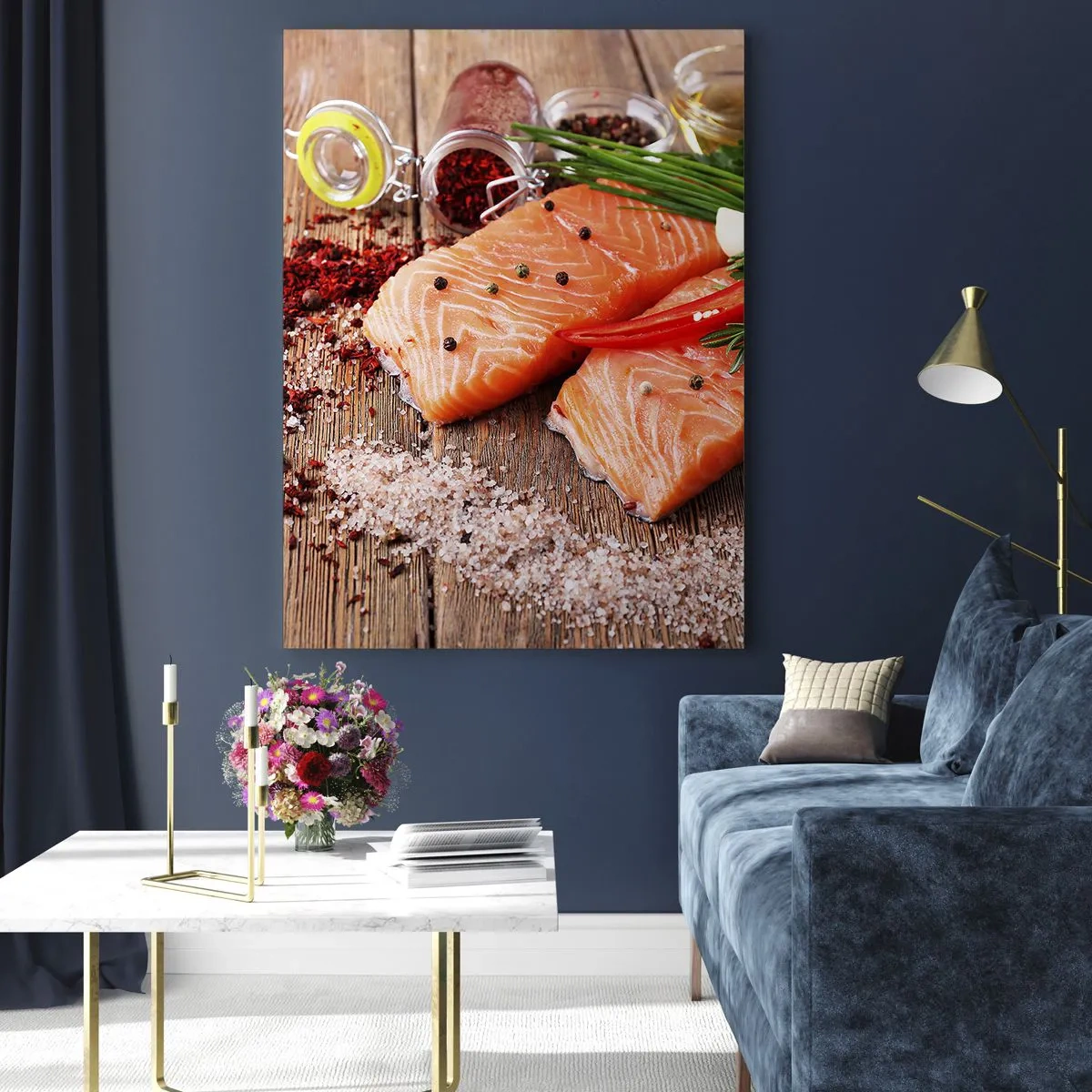 Schilderen op glas - Noors avontuur in de keuken - 50x70 cm
